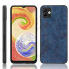 For Samsung Galaxy A04 4G Sewing Cow Pattern Skin PC + PU + TPU Phone Case(Blue) - 1