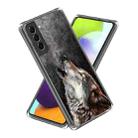 For Samsung Galaxy S23 5G Colored Drawing Clear TPU Phone Protective Case(Lonely Wolf) - 1