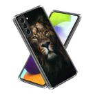 For Samsung Galaxy S23 5G Colored Drawing Clear TPU Phone Protective Case(Lion King) - 1