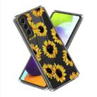 For Samsung Galaxy S23 5G Colored Drawing Clear TPU Phone Protective Case(Sunflowers) - 1