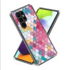 For Samsung Galaxy S23 Ultra 5G Colored Drawing Clear TPU Phone Protective Case(Color Scales) - 1