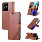 For vivo Y22/Y22s/Y35 4G AZNS Sheepskin Texture Flip Leather Phone Case(Brown) - 1