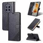 For Huawei Mate 50 Pro AZNS Sheepskin Texture Flip Leather Phone Case(Black) - 1