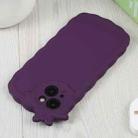 For iPhone 14 Plus Bowknot Liquid Silicone Phone Case(Purple) - 4