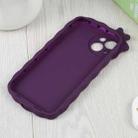 For iPhone 14 Plus Bowknot Liquid Silicone Phone Case(Purple) - 5