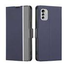 For Nokia G60 5G Twill Texture Side Buckle Leather Phone Case(Blue) - 1