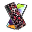 For Samsung Galaxy S23 5G Colored Drawing Clear TPU Phone Protective Case(Chocolate Beans) - 1