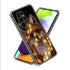 For Samsung Galaxy S23 Ultra 5G Colored Drawing Clear TPU Phone Protective Case(Kitten Under Light) - 1
