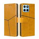 For Honor X8 5G/X6 Geometric Stitching Horizontal Flip Leather Phone Case(Yellow) - 1