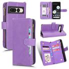 For Google Pixel 7 Pro 5G Litchi Texture Zipper Leather Phone Case(Purple) - 1