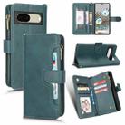 For Google Pixel 7 5G Litchi Texture Zipper Leather Phone Case(Green) - 1