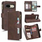 For Google Pixel 7 5G Litchi Texture Zipper Leather Phone Case(Brown) - 1