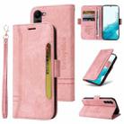 For Samsung Galaxy S23 5G BETOPNICE Dual-side Buckle Leather Phone Case(Pink) - 1