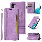 For Samsung Galaxy S23 5G BETOPNICE Dual-side Buckle Leather Phone Case(Purple) - 1