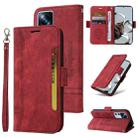 For Xiaomi 12T / 12T Pro / K50 Ultra BETOPNICE Dual-side Buckle Leather Phone Case(Red) - 1