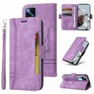 For Xiaomi 12T / 12T Pro / K50 Ultra BETOPNICE Dual-side Buckle Leather Phone Case(Purple) - 1