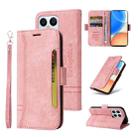 For Honor X8 5G / X6 BETOPNICE Dual-side Buckle Leather Phone Case(Pink) - 1