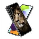 For Samsung Galaxy S23+ 5G Colored Drawing Clear TPU Phone Protective Case(Big Lion Head) - 1