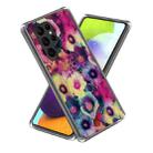 For Samsung Galaxy S23 Ultra 5G Colored Drawing Clear TPU Phone Protective Case(Alphabet Flower) - 1