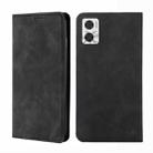 For Motorola Moto E22/E22i Skin Feel Magnetic Horizontal Flip Leather Phone Case(Black) - 1