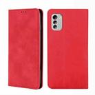 For Nokia G60 5G Skin Feel Magnetic Horizontal Flip Leather Phone Case(Red) - 1