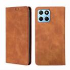 For Honor X8 5G/X6 Skin Feel Magnetic Horizontal Flip Leather Phone Case(Light Brown) - 1