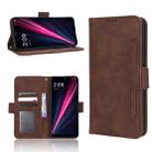 For T-Mobile Revvl 6 5G Skin Feel Calf Texture Card Slots Leather Phone Case(Brown) - 1