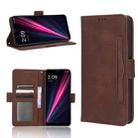 For T-Mobile REVVL 6 Pro 5G Skin Feel Calf Texture Card Slots Leather Phone Case(Brown) - 1