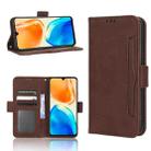 For vivo V25 5G /  X80 Lite Skin Feel Calf Texture Card Slots Leather Phone Case(Brown) - 1