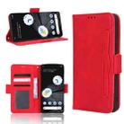 For Google Pixel 7 Pro 5G Skin Feel Calf Texture Card Slots Leather Phone Case(Red) - 1