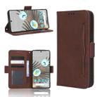 For Google Pixel 7 5G Skin Feel Calf Texture Card Slots Leather Phone Case(Brown) - 1