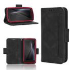 For Cubot Pocket / P50 Skin Feel Calf Texture Card Slots Leather Phone Case(Black) - 1