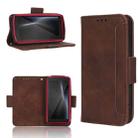 For Cubot Pocket / P50 Skin Feel Calf Texture Card Slots Leather Phone Case(Brown) - 1