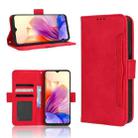 For Blackview OSCAL C80 Skin Feel Calf Texture Card Slots Leather Phone Case(Red) - 1