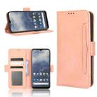 For Nokia G60 5G Skin Feel Calf Texture Card Slots Leather Phone Case(Pink) - 1