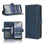 For Nokia G60 5G Skin Feel Calf Texture Card Slots Leather Phone Case(Blue) - 1