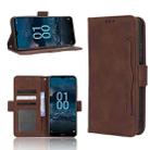 For Nokia G100 Skin Feel Calf Texture Card Slots Leather Phone Case(Brown) - 1