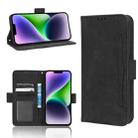 For iPhone 14 Plus Skin Feel Calf Texture Card Slots Leather Phone Case(Black) - 1