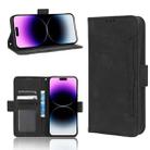 For iPhone 14 Pro Max Skin Feel Calf Texture Card Slots Leather Phone Case(Black) - 1