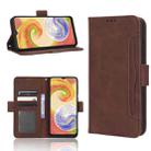 For Samsung Galaxy A04 Skin Feel Calf Texture Card Slots Leather Phone Case(Brown) - 1