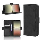 For Sony Xperia 5 IV Skin Feel Calf Texture Card Slots Leather Phone Case(Black) - 1