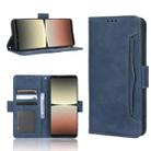 For Sony Xperia 5 IV Skin Feel Calf Texture Card Slots Leather Phone Case(Blue) - 1