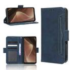 For Sharp Aquos Sense7 Skin Feel Calf Texture Card Slots Leather Phone Case(Blue) - 1