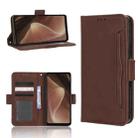 For Sharp Aquos Sense7 Skin Feel Calf Texture Card Slots Leather Phone Case(Brown) - 1