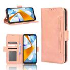 For Xiaomi Poco C40 Skin Feel Calf Texture Card Slots Leather Phone Case(Pink) - 1