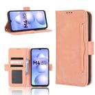For Xiaomi Poco M4 5G Skin Feel Calf Texture Card Slots Leather Phone Case(Pink) - 1