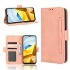 For Xiaomi Poco M5 Skin Feel Calf Texture Card Slots Leather Phone Case(Pink) - 1