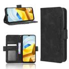 For Xiaomi Poco M5 Skin Feel Calf Texture Card Slots Leather Phone Case(Black) - 1