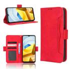 For Xiaomi Poco M5 Skin Feel Calf Texture Card Slots Leather Phone Case(Red) - 1