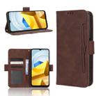 For Xiaomi Poco M5 Skin Feel Calf Texture Card Slots Leather Phone Case(Brown) - 1